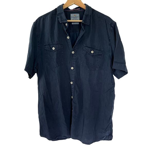 Tommy Bahama Island Modern Fit - Gray/Blue Short Sleeve Shirts - Lot of 2 - Picture 11 of 16